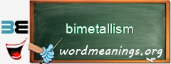 WordMeaning blackboard for bimetallism